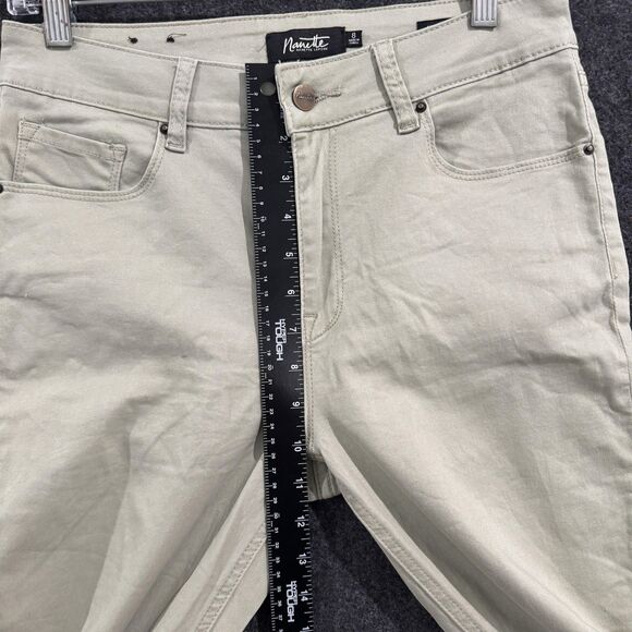 Nanette Lepore Pants Womens 8 Hamilton Skinny Stretch Frayed Hem Jeans Casual - Picture 5 of 11